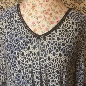 Jessica Simpson Blue, Black and White Top